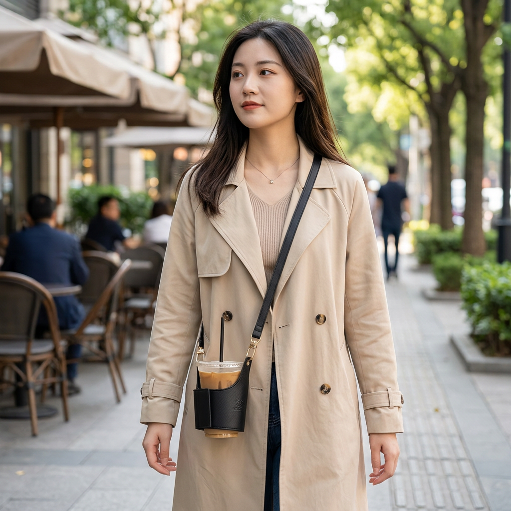 Custom Logo PU Leather European Drink Bag