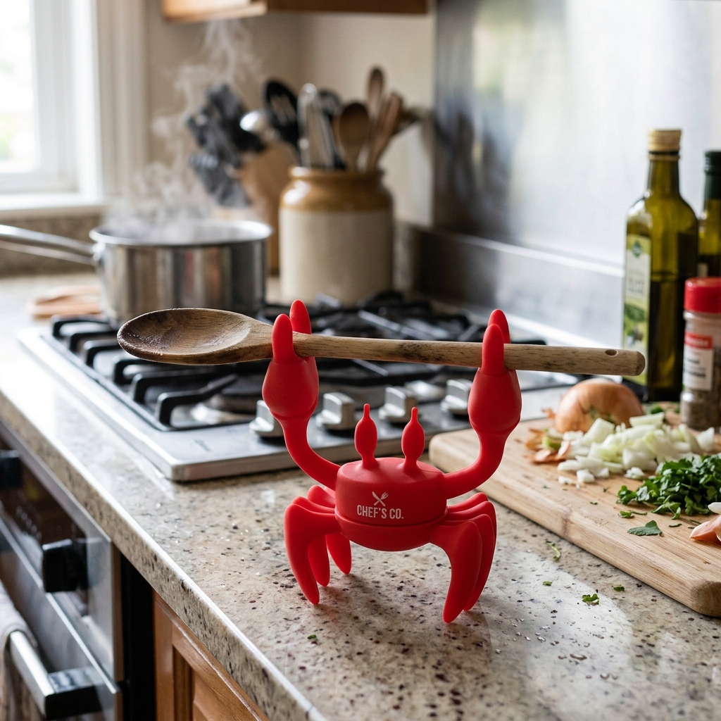 Custom Logo Crab-shaped Silicone Cutlery Rack