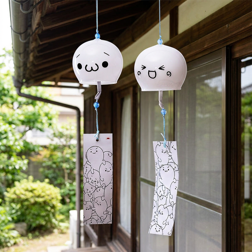 Custom Logo Japanese Glass Small Wind Chime Charm