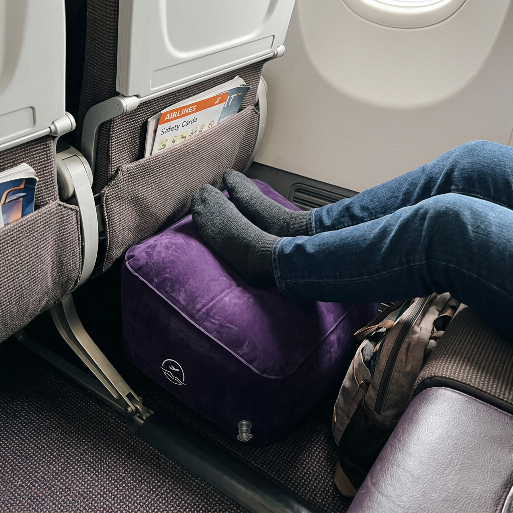 Custom Logo Long-distance Travel Inflatable Footrest