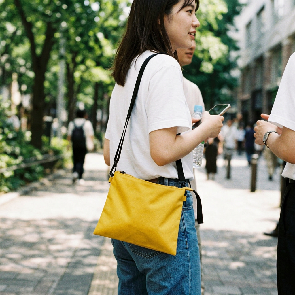 Custom Logo Simple Solid Color Lightweight Crossbody Bag