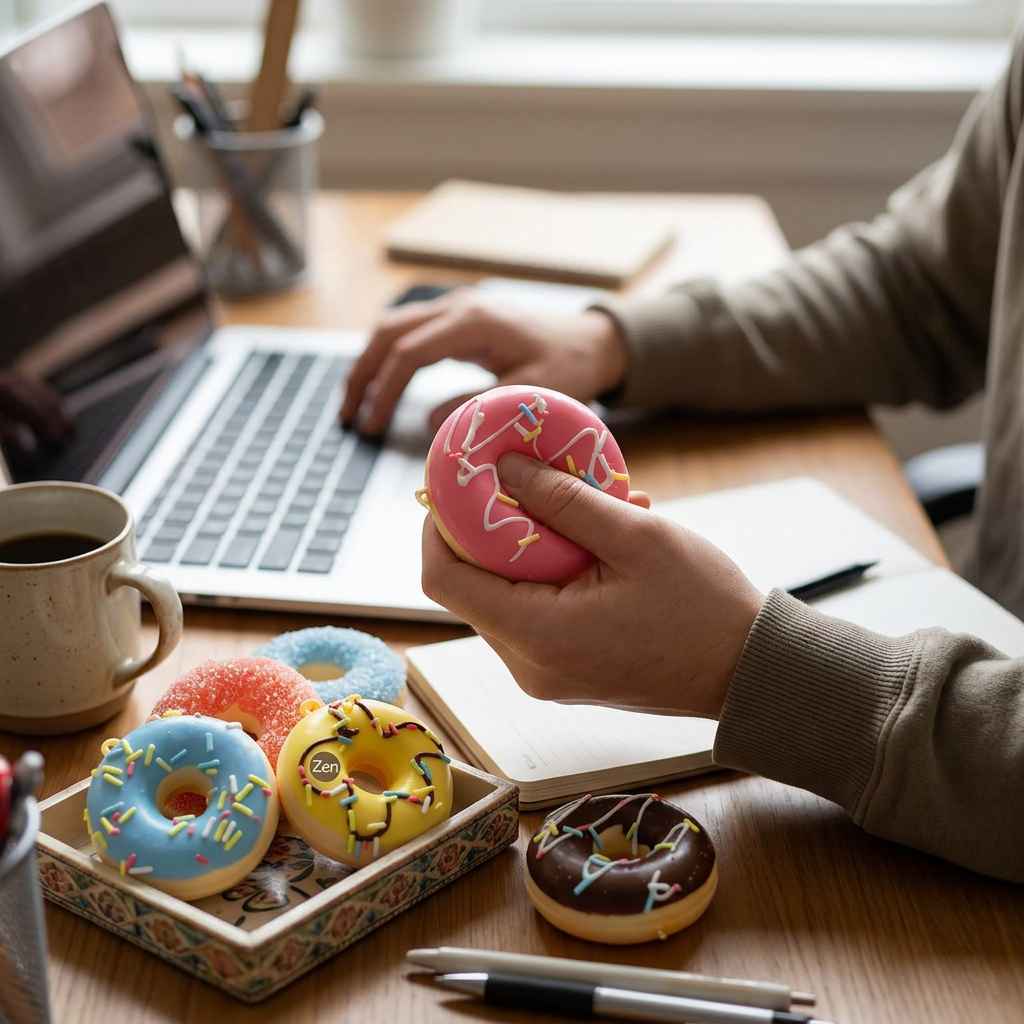 Custom Logo Simulated Donut Stress Relief Ball