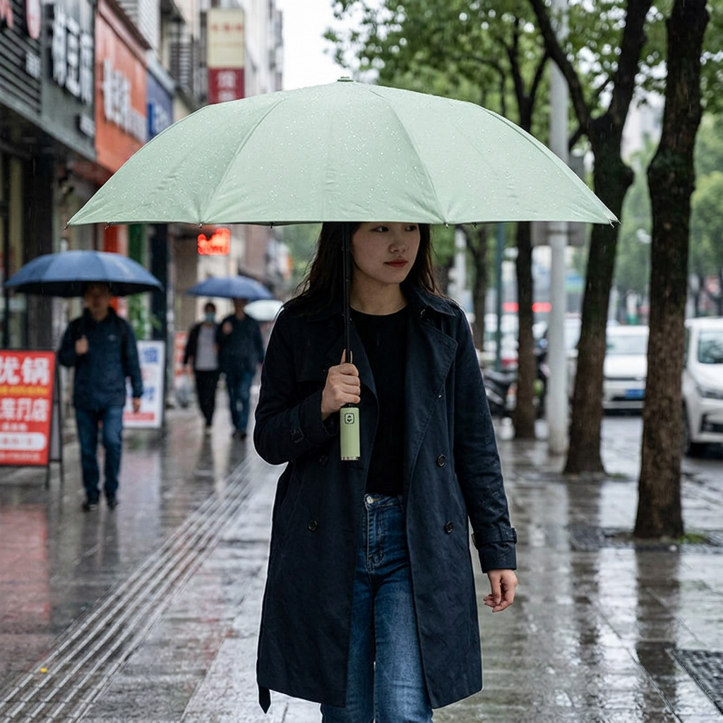 Custom Logo Ten-bone Automatic Sunshine and Rain Umbrella