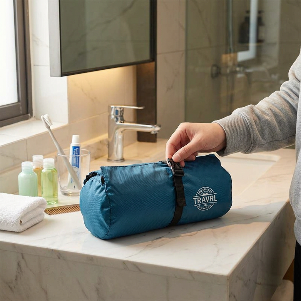 Custom Logo Lightweight and Waterproof Toiletry Bag