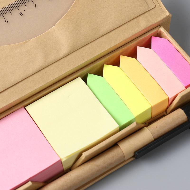 Eco-friendly Sticky Note Paper Combination with Pen and Ruler, view 4 of 5