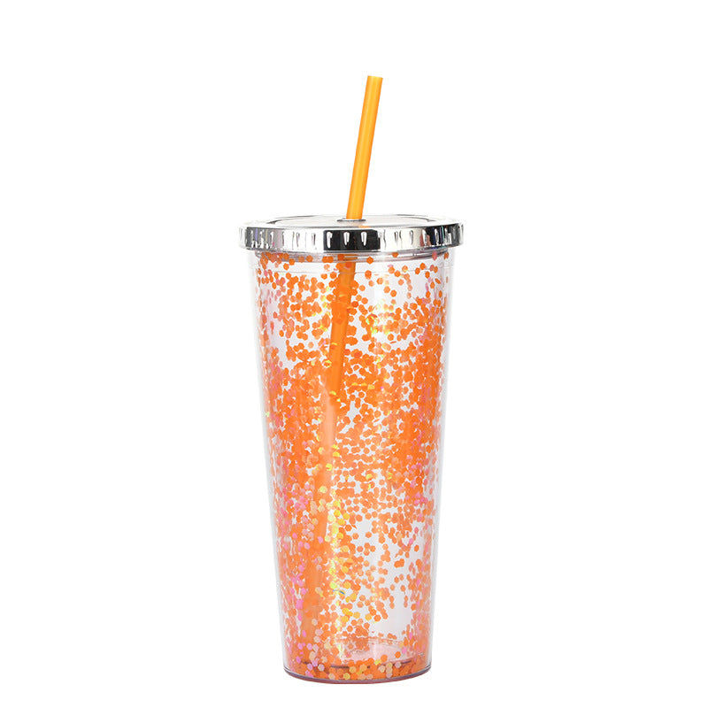 Shiny Sequin Straw Cup, view 11 of 24