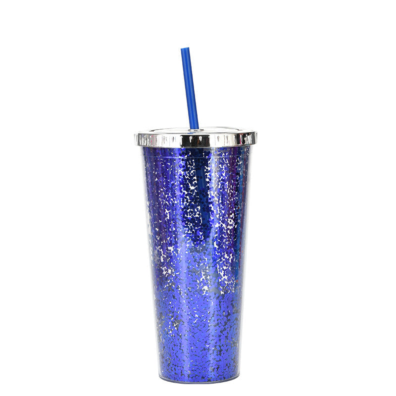 Custom Logo Shiny Sequin Straw Cup | Premium Corporate Gifts and Custom Gifts
