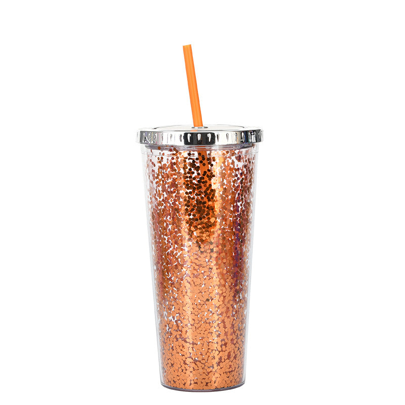 Shiny Sequin Straw Cup, view 16 of 24