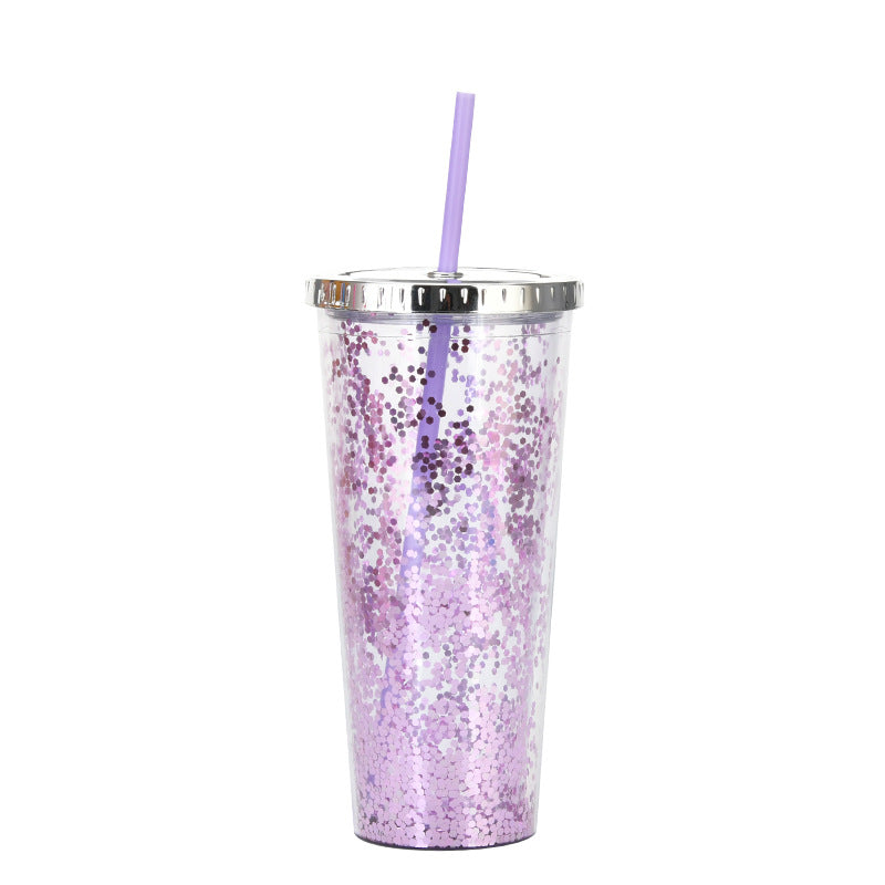 Shiny Sequin Straw Cup, view 17 of 24
