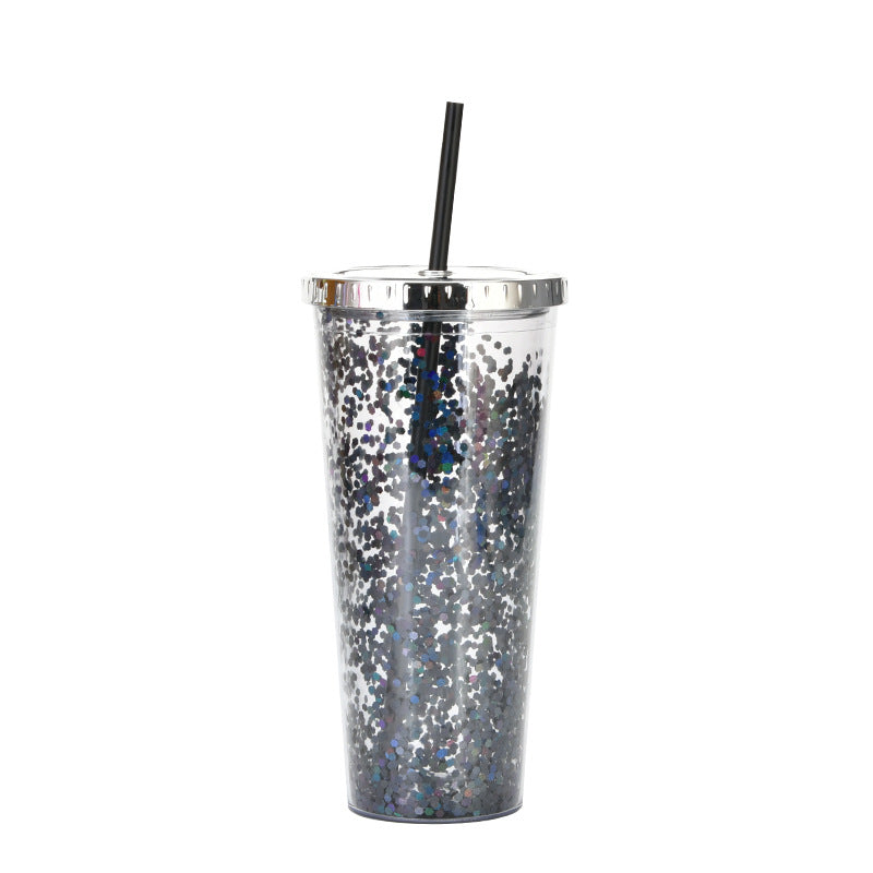 Shiny Sequin Straw Cup, view 24 of 24