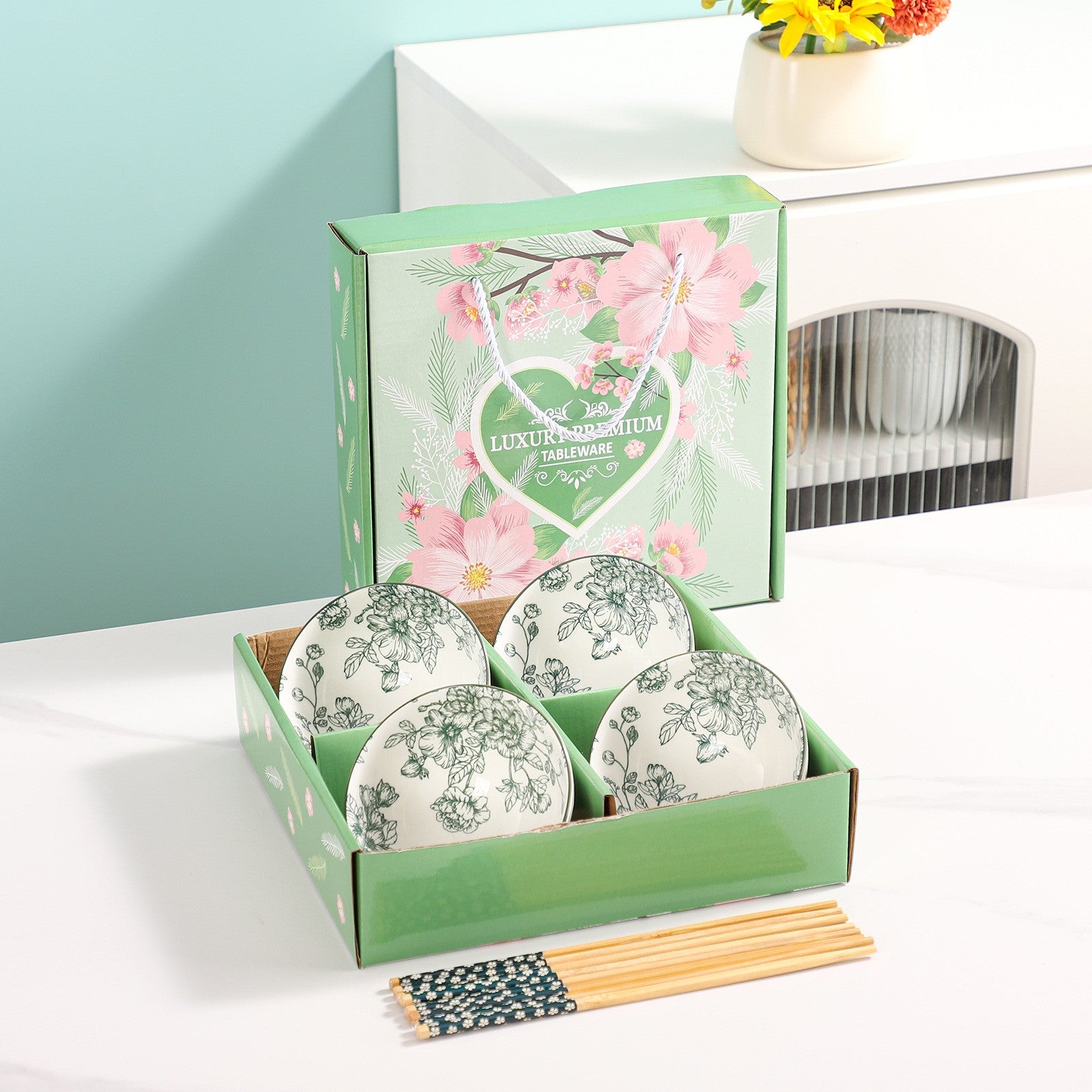 Custom Logo Japanese Snowflake Bowl Set | Premium Corporate Gifts and Custom Gifts