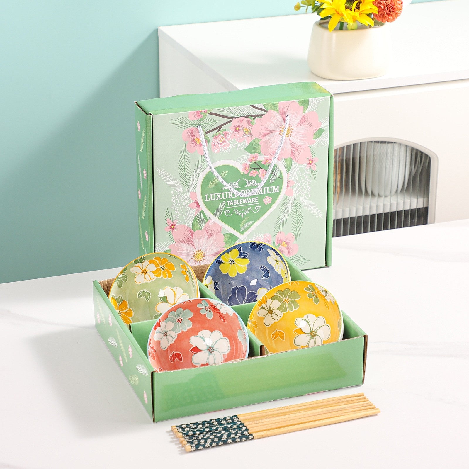 Custom Logo Japanese Snowflake Bowl Set | Premium Corporate Gifts and Custom Gifts
