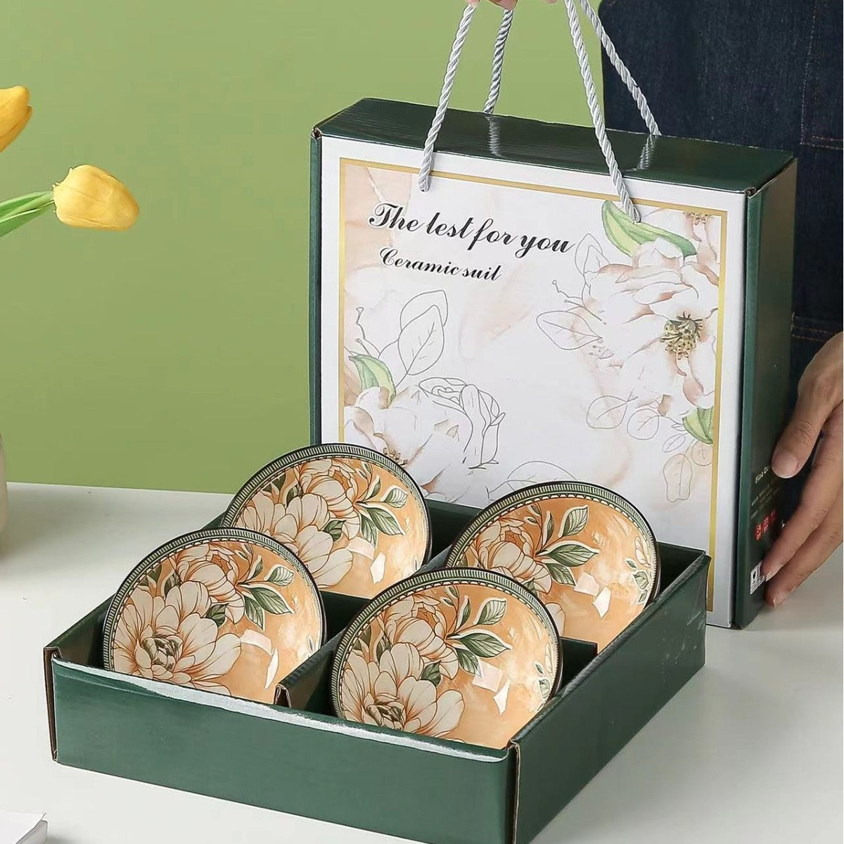 Custom Logo Japanese Snowflake Bowl Set | Premium Corporate Gifts and Custom Gifts