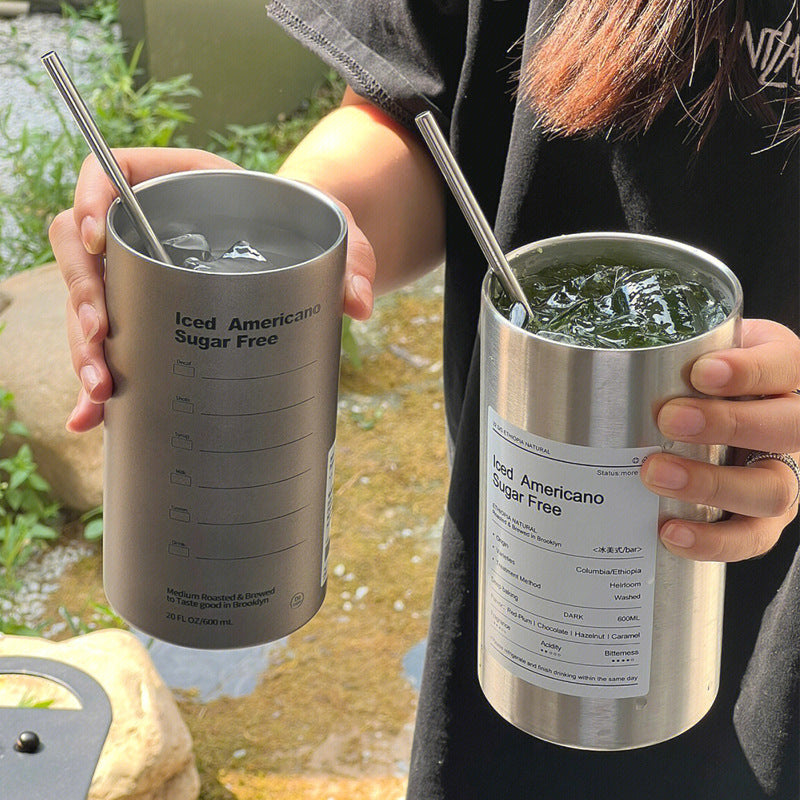 New Double-walled Stainless Steel Coffee Cup, view 6 of 9