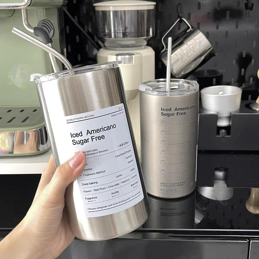 New Double-walled Stainless Steel Coffee Cup, view 7 of 9