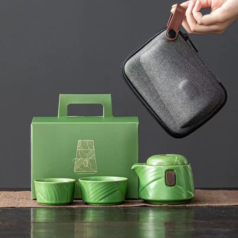 Dragon Boat Festival Tea Set Gift Box printed with a company logo, corporate gift