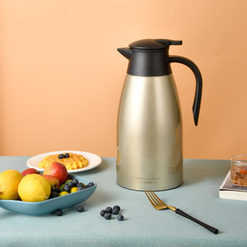Fashionable Vacuum Thermos Kettle printed with a company logo, corporate gift