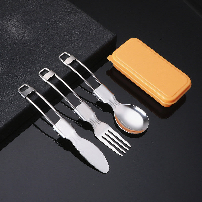 Eco-friendly Wheat Box Folding Stainless Steel Cutlery Cover, view 3 of 7